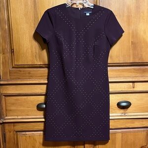 Tommy Hilfiger Purple Studded Mini Dress